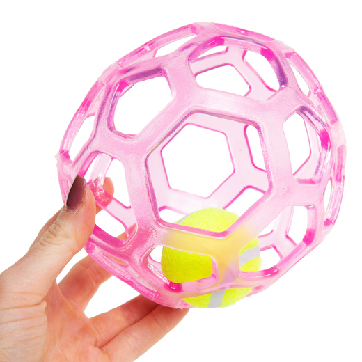 geode tennis ball dog toy